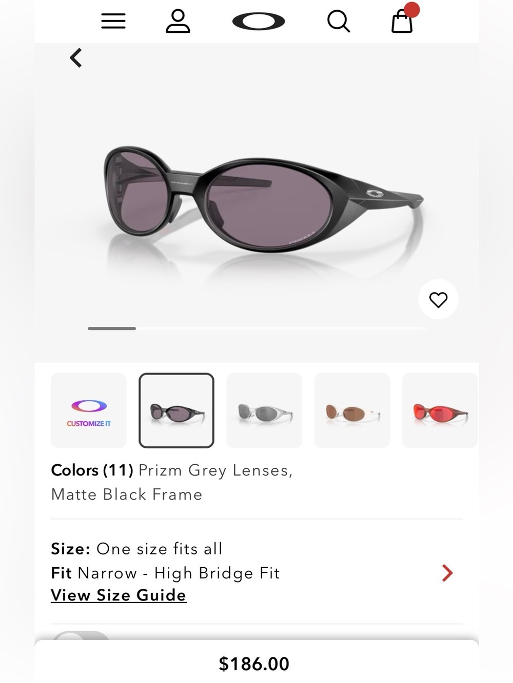 Oakley Eye Jacket Matte Black Sunglasses with Prizm Grey Lenses
